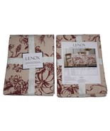 LENOX Pumpkin Toile Garnet &amp; Khaki Tan Weaved Cotton/Polyester Tableclot... - $61.72 CAD+