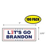 100 PACK 3.37"x 9" LETS GO BRANDON Sticker Decal Gift MAGA Trump BS0344 - $84.15