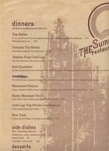 The Summit Restaurant Menu 1977 - £22.13 GBP