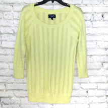 American Eagle Outfitters Sweater Women&#39;s Large Green 3/4 Sleeve Open Kn... - £11.50 GBP