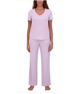 Live2Lounge Womens Pajamas Purple 4-Piece Stretch Tank T-Shirt Pants Shorts - $61.53 CAD