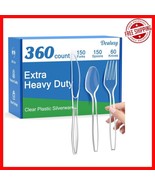 BPA-Free 360 Piece Disposable Silverware Set – Perfect for Parties and E... - $56.46 CAD