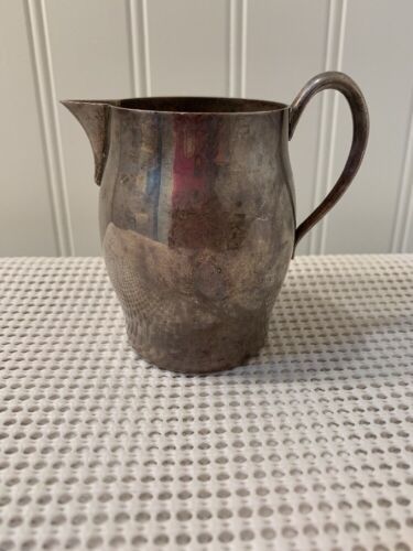 VINTAGE SILVER OVER COOPER CREAMER PITCHER 1883 FB ROGERS - $8.90
