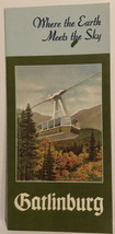 Vintage Where The Earth Meets The Sky Brochure Gatlinburg Tennessee BR4 - £6.31 GBP