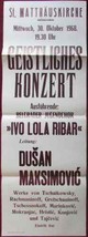 Promo Poster Concert Classical Music German Vintage - £17.32 GBP