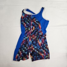 Gymnastics Bodysuit Leotard Shorts Blue Youth Future Star Medium - $15.84