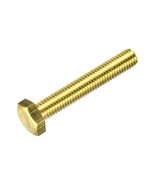 uxcell Brass Hex Bolts, M8x50mm 1pcs Fully Thread Grade 4.8 Solid Brass ... - $16.99