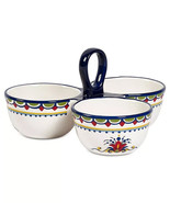 Tabletops Unlimited San Marino Italian 3-Section Dip Bowl NEW - £14.14 GBP