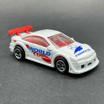 Matchbox World Cup Soccer Opel Calibra Car White Diecast 1/60 France &#39;98 Loose - $12.59