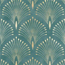 Unigoos Peacock Tail Classic Pattern Blue Green Peel And Stick Wallpaper... - $35.99