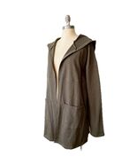 Hem &amp; Thread Olive Green Cotton Blend Open Front Hoodie Jacket Pockets-W... - €40,74 EUR