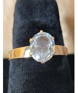 14K Yellow Gold 6 Prong Set Aquamarine 1.96TCW Solitaire Engagement Ring... - €823,77 EUR