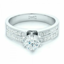 3 CT Round Simulated Engagement Diamond Ring in 14k White Gold Plated All Size - £59.06 GBP