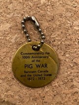 Pig War San Juans USA and Canada 100th Anniversary History Keychain Coll... - £20.14 GBP