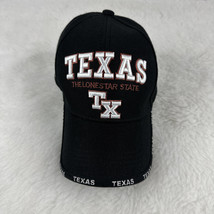 TEXAS The Lone Star State Embroidered Black Snapback Hat Cap - $281.03 MXN
