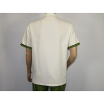 Men Silversilk 2pc walking leisure Matching Suit Italian woven knits 51011 Green image 5