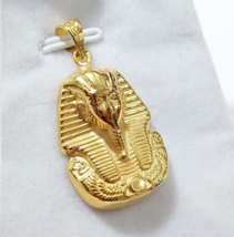 Egyptian Handmade Pharaoh king Tut 18K Yellow Gold Pendant ancient Egypt... - $519.01