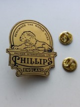Pin PHILLIPS vintage bicycle emblem brass for hat jacket bag Free shipping - $25.00