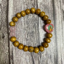 Natural wood and pink gemstone Catholic Bracelet, Christian Bracelet - £14.30 GBP