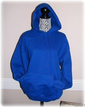 Hanes New Wholesale Blank Hooded Fleece Sweatshirt Hoodie Royal Blue AD Large - £12.03 GBP