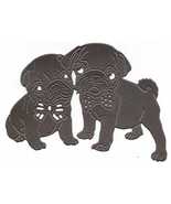 Puppies Die Cuts X10. 10x7cm. Pearlescent Card in Assorted Colours. - $77.35 MXN