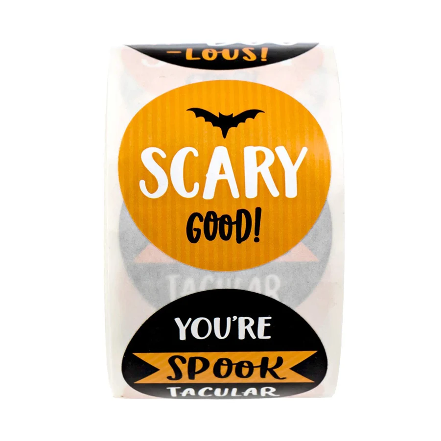 In witch halloween stickers 1inch round gift packaging seal label candy bag box sticker thumb200