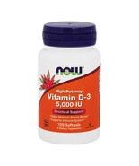 NOW Foods Vitamin D3 Highest Potency 5000 IU, 120 Softgels - $15.52 CAD