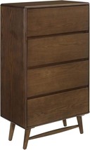 Chestnut 4-Drawer Bedroom Chest By Modway Talwyn, Which Is Rustic And - £336.48 GBP