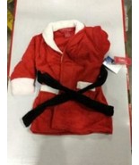 Intimo For KIDS Santa Claus Robe christmas red bathrobe Sz M MED fleece - £3.17 GBP