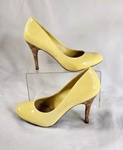 Jessica Simpson Oscar Size 8 - Glossy Shiny Yellow High Heel Shoes - £13.32 GBP