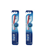 Toothbrush Oral-B Healthy Clean Toothbrush Medium Red 2 Pk - £9.42 GBP