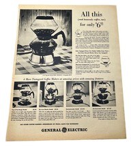 General Electric Coffee Maker Print Ad 1948 Vintage GE Special Tasteguard - £13.35 GBP