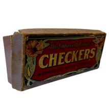 The Embossing Companys Checkers Enameled Inerlocking Vintage Good Condition - £8.81 GBP
