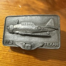 AT-6 TEXAN FIGHTER BELT BUCKLE VINTAGE 1984 HEAVY PEWTER - £16.10 GBP