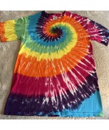 Gildan Mens Pink Orange Yellow Green Blue Purple Spiral Tie Dye Short Sl... - $17.13 CAD