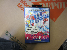 Winter Olympics Video Game Cartridge Sega Mega Drive Rare Vintage Instruction Bo - £45.27 GBP