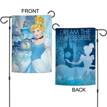 Disney Cinderella Dream The Impossible 12&quot; x 18&quot; Premium Decorative Garden Flag - £13.32 GBP