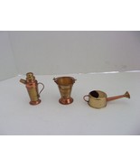 Vintage Japan Miniature Coal Bucket, Coffee Pot, Watering Can, Brass, Co... - $281.99 MXN