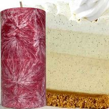 French Vanilla Cheesecake Scented Palm Wax Pillar Candle - £19.69 GBP+