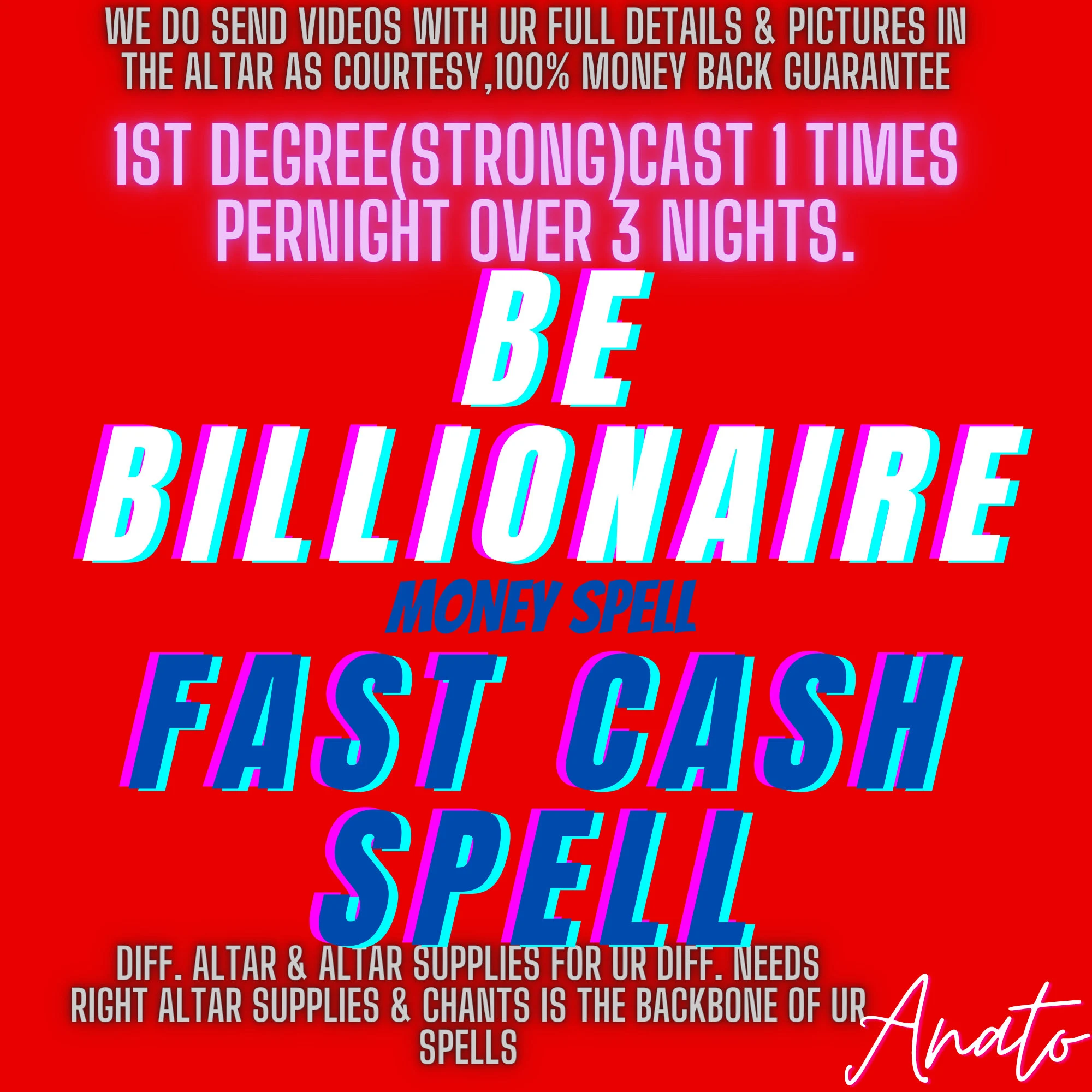 Fast Cash Spell, Millionaire Spell, Fast Money Spell, Money Ritual Win Mega - £495.97 GBP