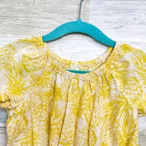 Old Navy Short Tie Sleeve Floral Romper Yellow Cotton Casual Toddler Girl 2T - £7.81 GBP