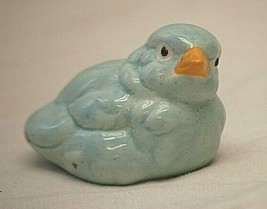 Ceramic Blue Bird Figurine Shadowbox Decor Vintage - $9.89
