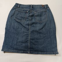 Simply Vera Verawang RN#73277 Women's Blue Zipper Accents Denim Skirt Size 10 image 12