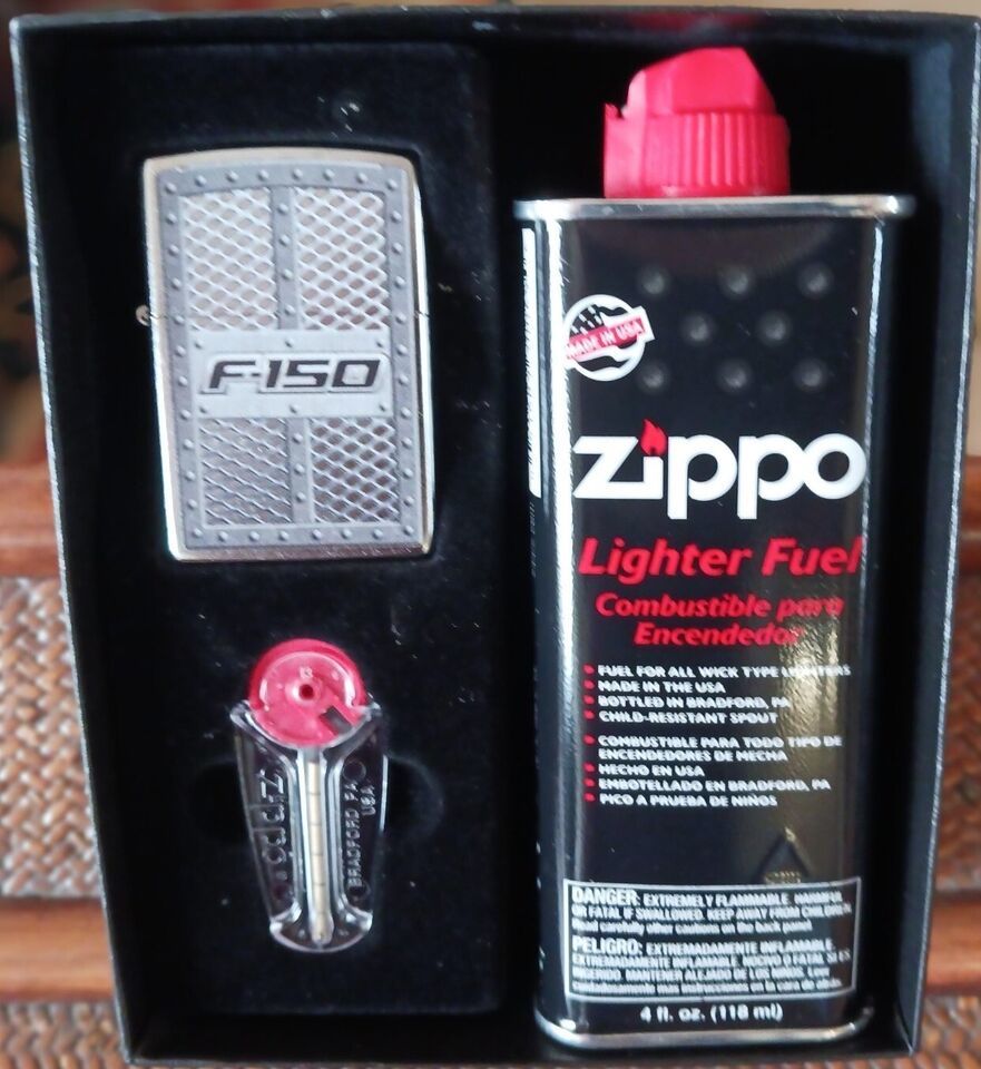 Gorgeous Ford F-150 Truck Diamond Plate Design Zippo   Lighter Gift Set - $37.95