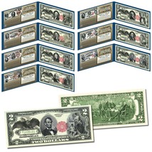 1880 Series Bank Notes Hybrid Commemorative Black Eagle Set of 7 Real $2 Bills - £67.44 GBP