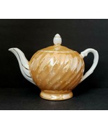 Vintage Orange Lusterware 6&quot; Teapot Made In Japan - £14.83 GBP