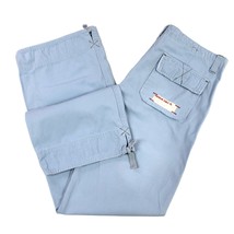 Vtg AEO Womens 6 Wide Leg Pant Low Rise Blue Ripstop Made In Hong Kong Retro  - £27.14 GBP