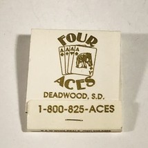Vintage Four Aces Matchbook Deadwood South Dakota Gaming Hotel Casino Un... - £9.59 GBP
