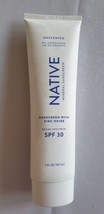 Native Mineral Face Sunscreen w/ Zinc Oxide SPF 30 Unscented 5 oz Exp. 11/24 - £9.20 GBP