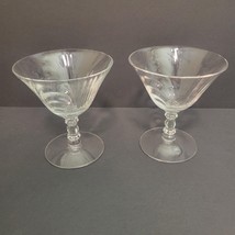 Set of 2 Cambridge Caprice #300 Stem Clear Low Sherbet Dessert Elegant G... - $11.87